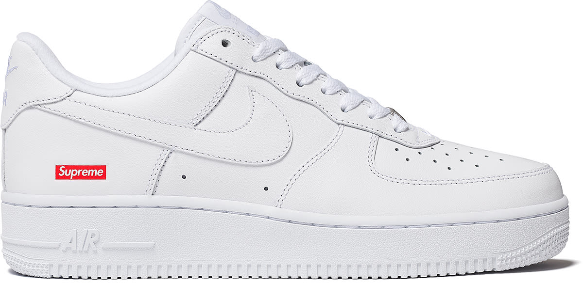 supreme air force 1 low white