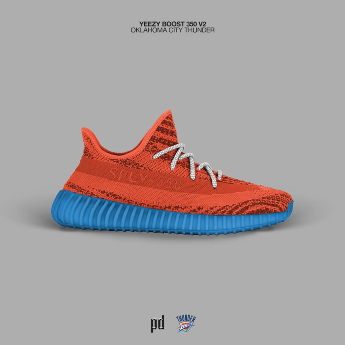 Adidas Yeezy 350 Boost V2 NBA Oklahoma City Thunder - Adidas Yeezy 350 ...