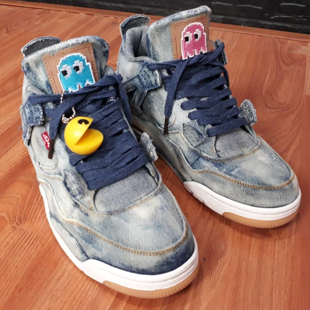 Levi�s x Air Jordan 4 PacMan Custom by Sneakers of Life