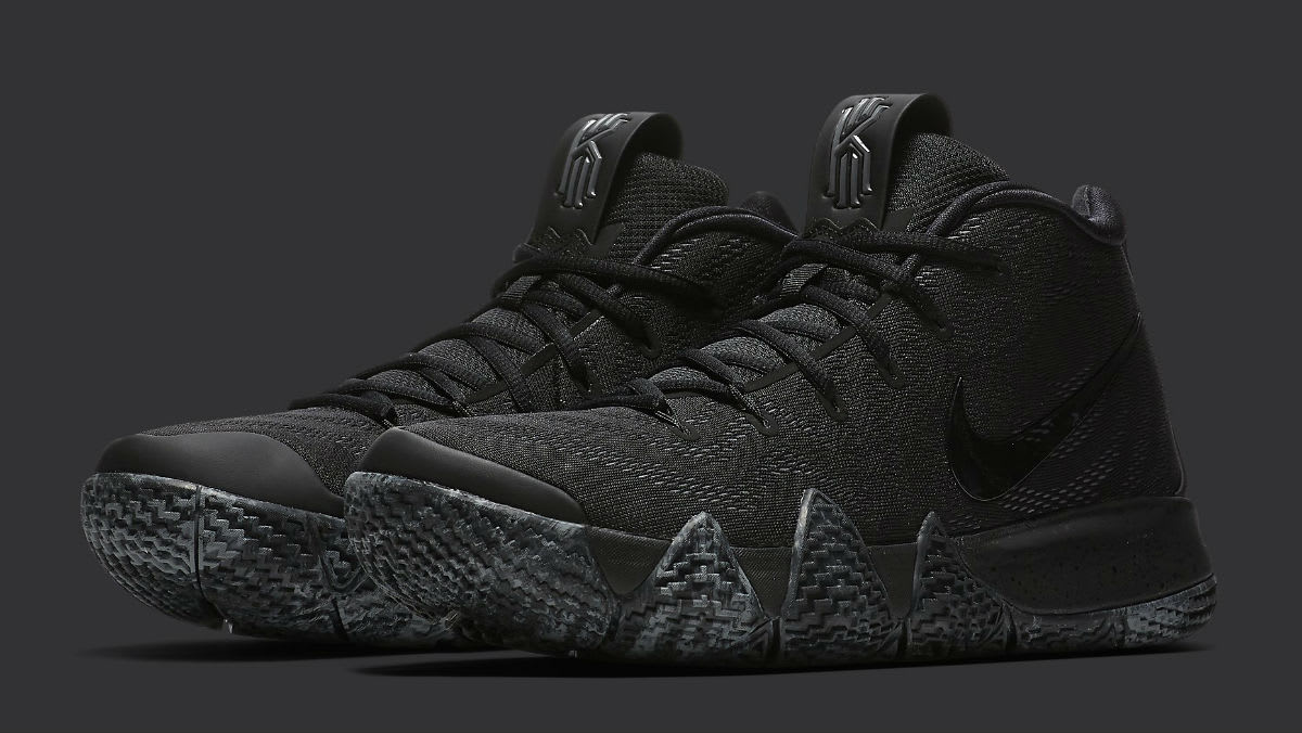 kyrie 4s white and black