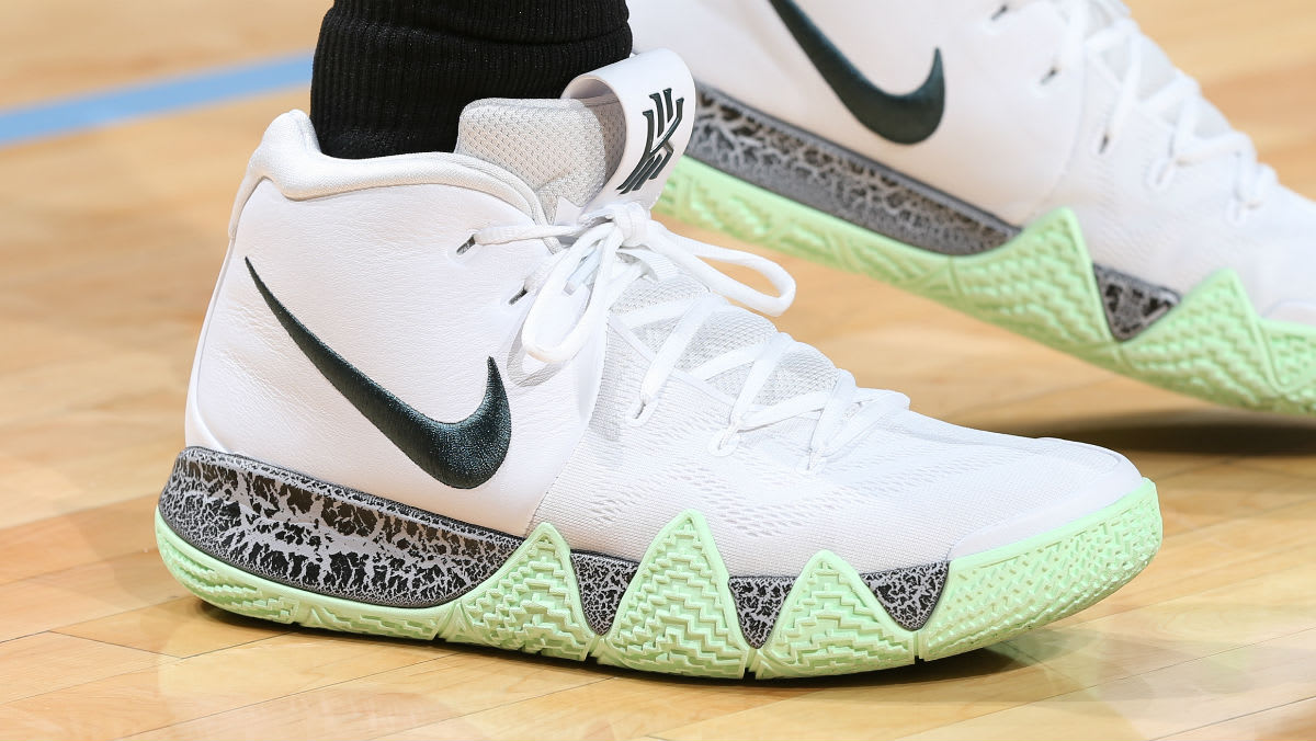 kyrie 4 green and gray