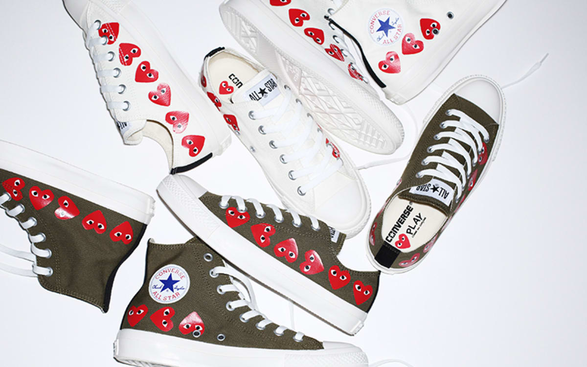 olive comme des garcons converse