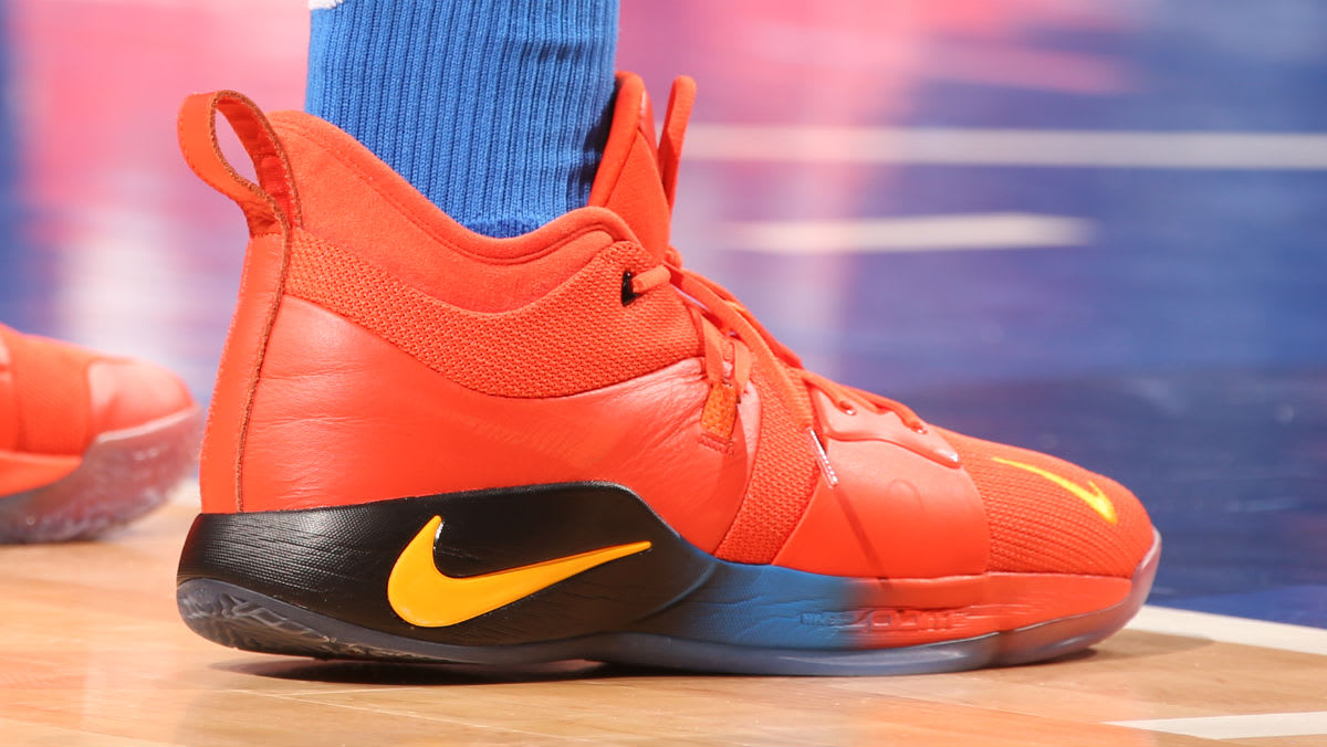 paul george orange shoes
