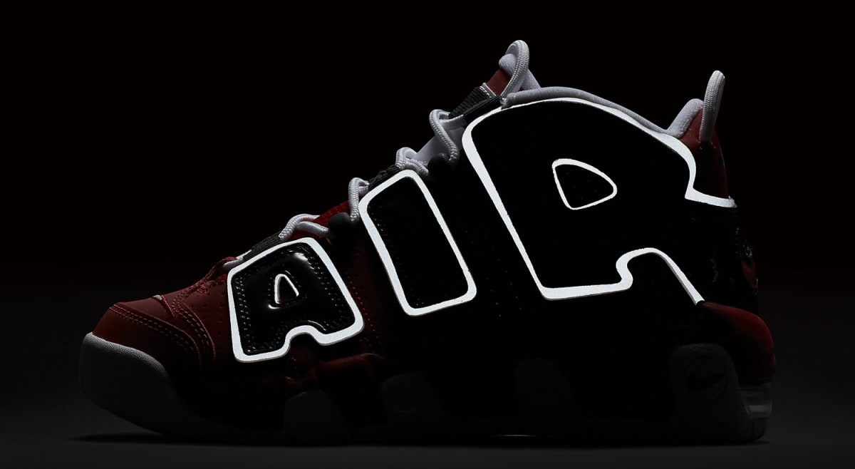 nike air more uptempo black and red