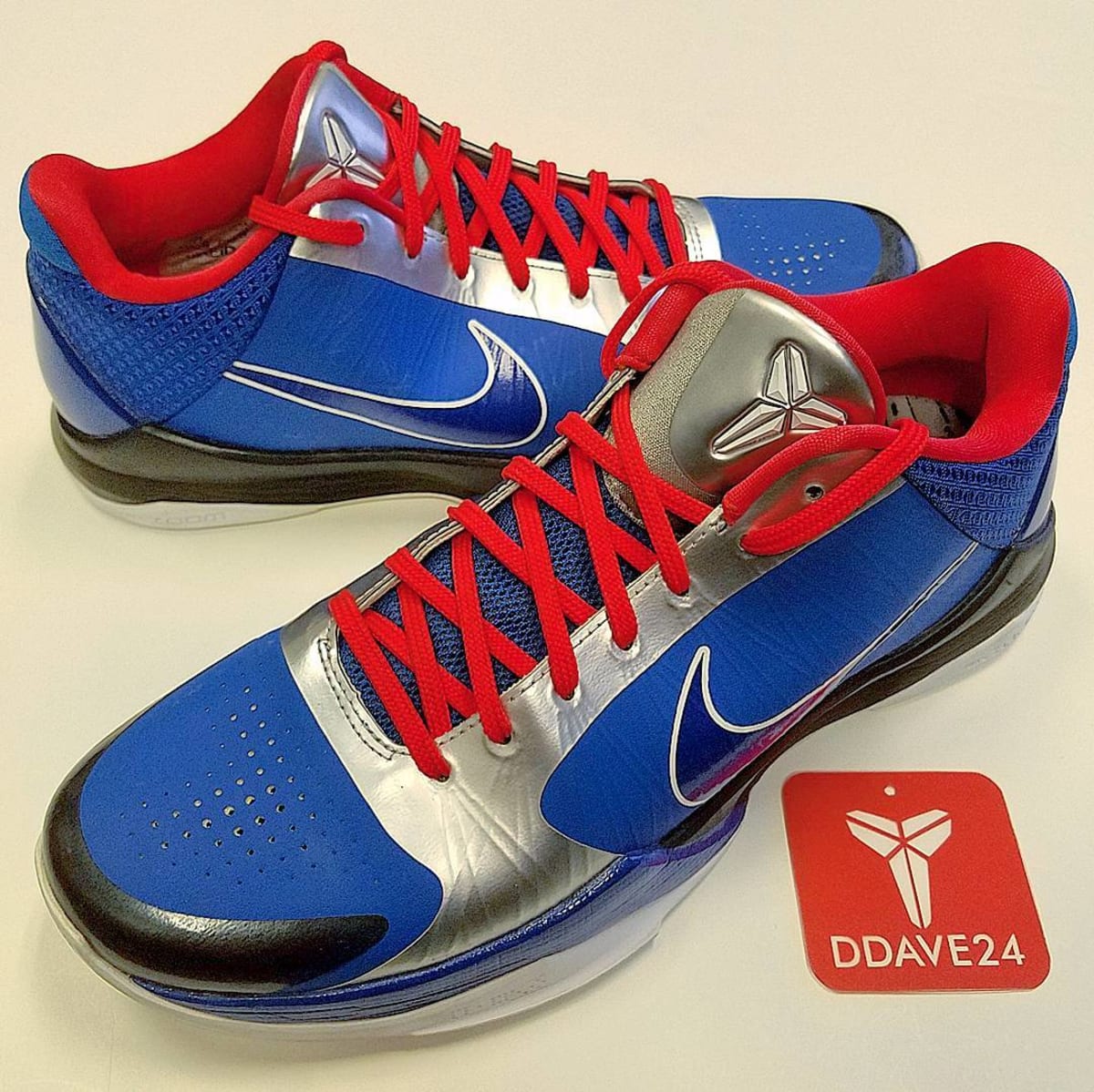 NIKEiD Kobe 5 Blue/Metallic Silver Red - Nike By You iD Kobe 5 Designs