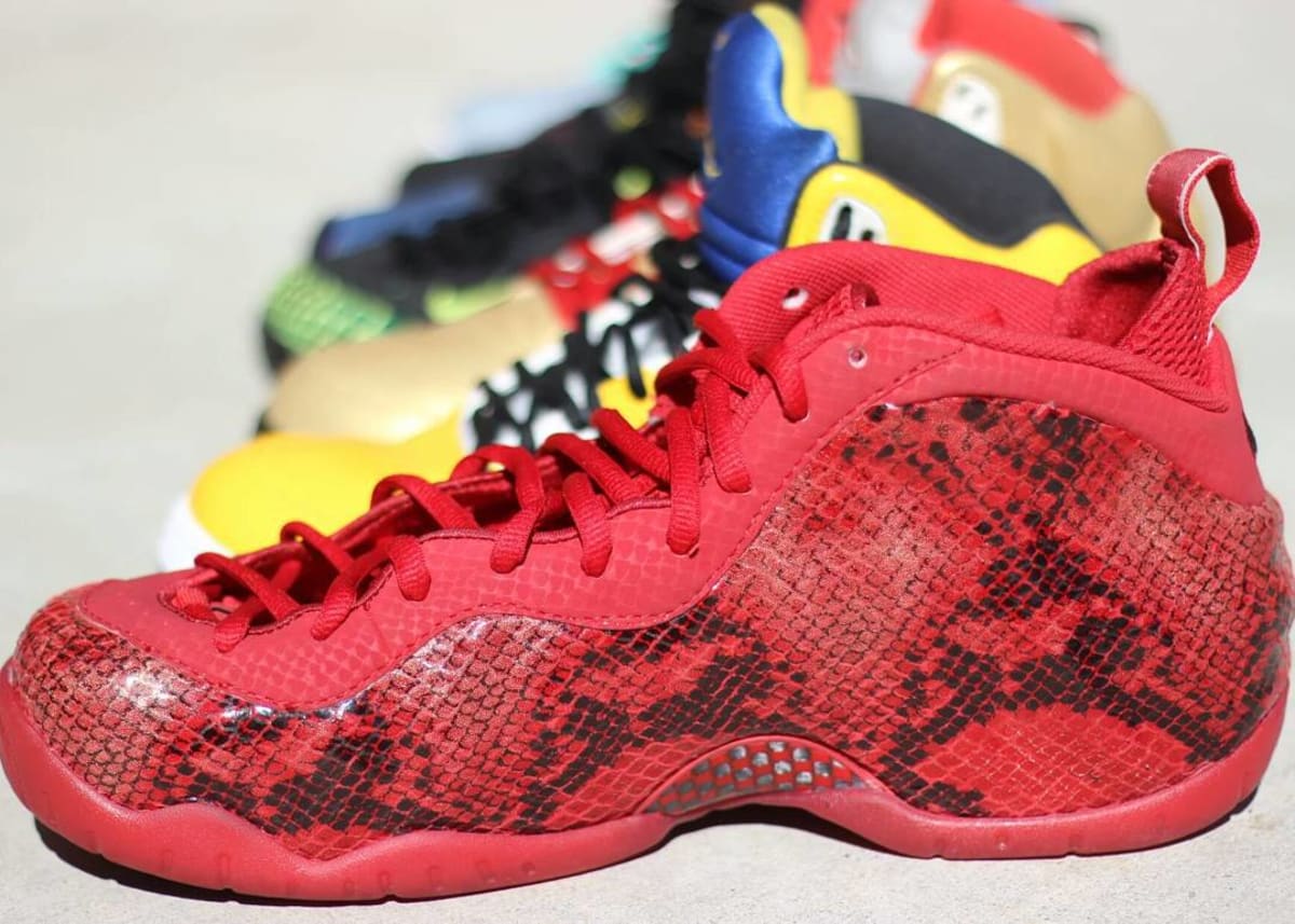 red snakeskin foamposite
