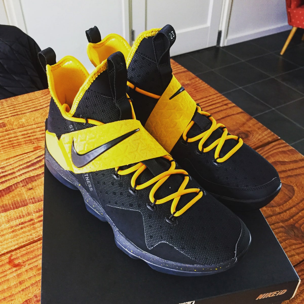 lebron gold and black