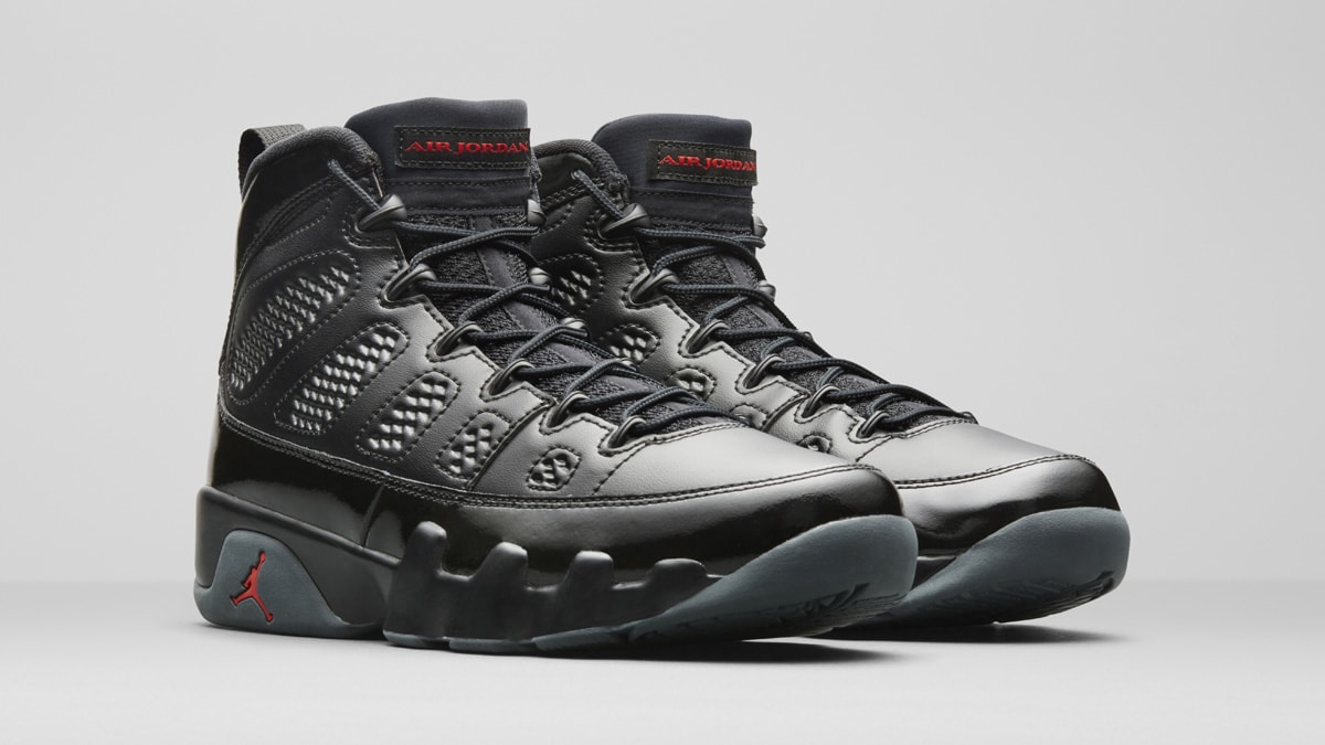 all black air jordan 9