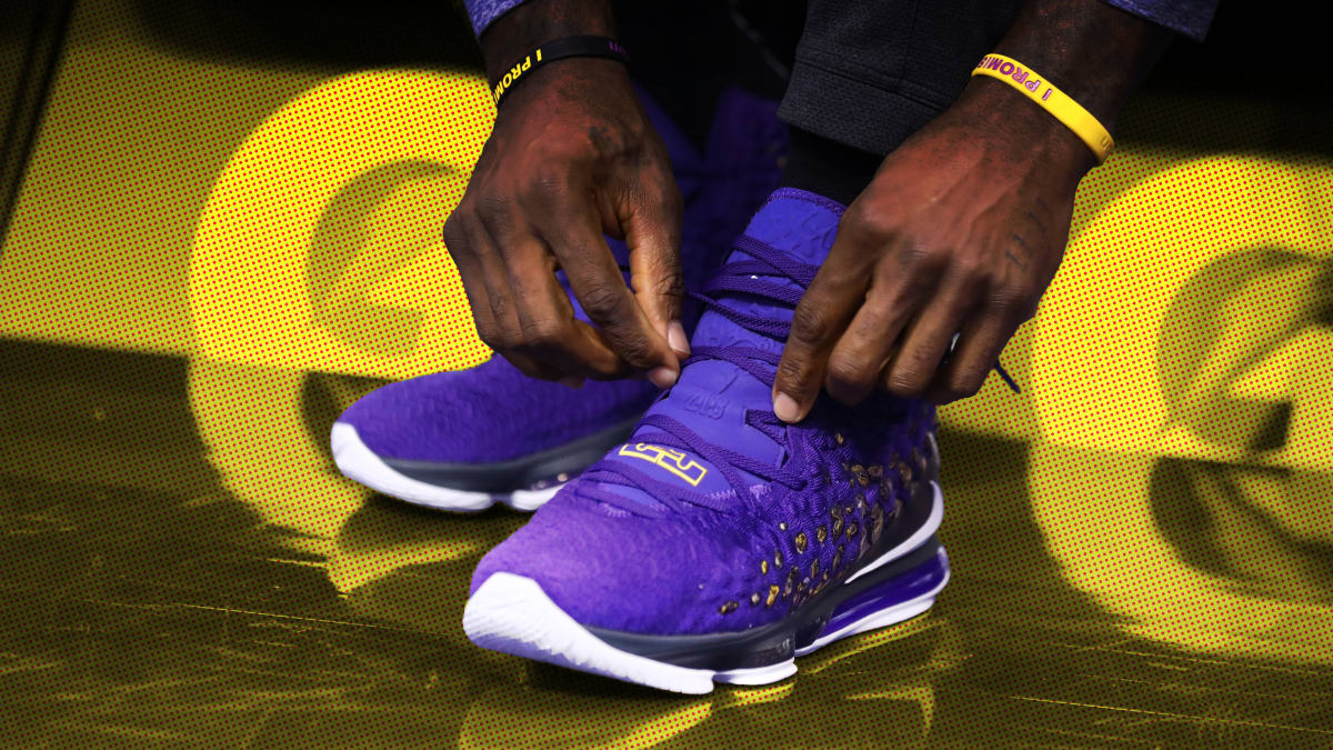lebron james all purple shoes