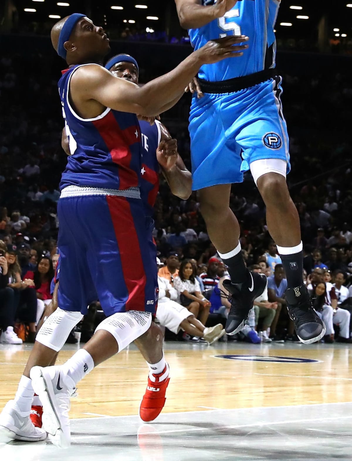 Bonzi Wells Wearing the Still KD Nike KD 10 - Big3 League Basketball
