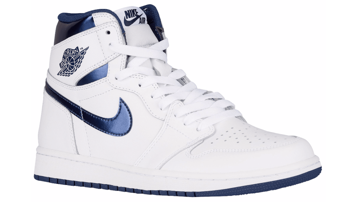 navy blue and silver jordans