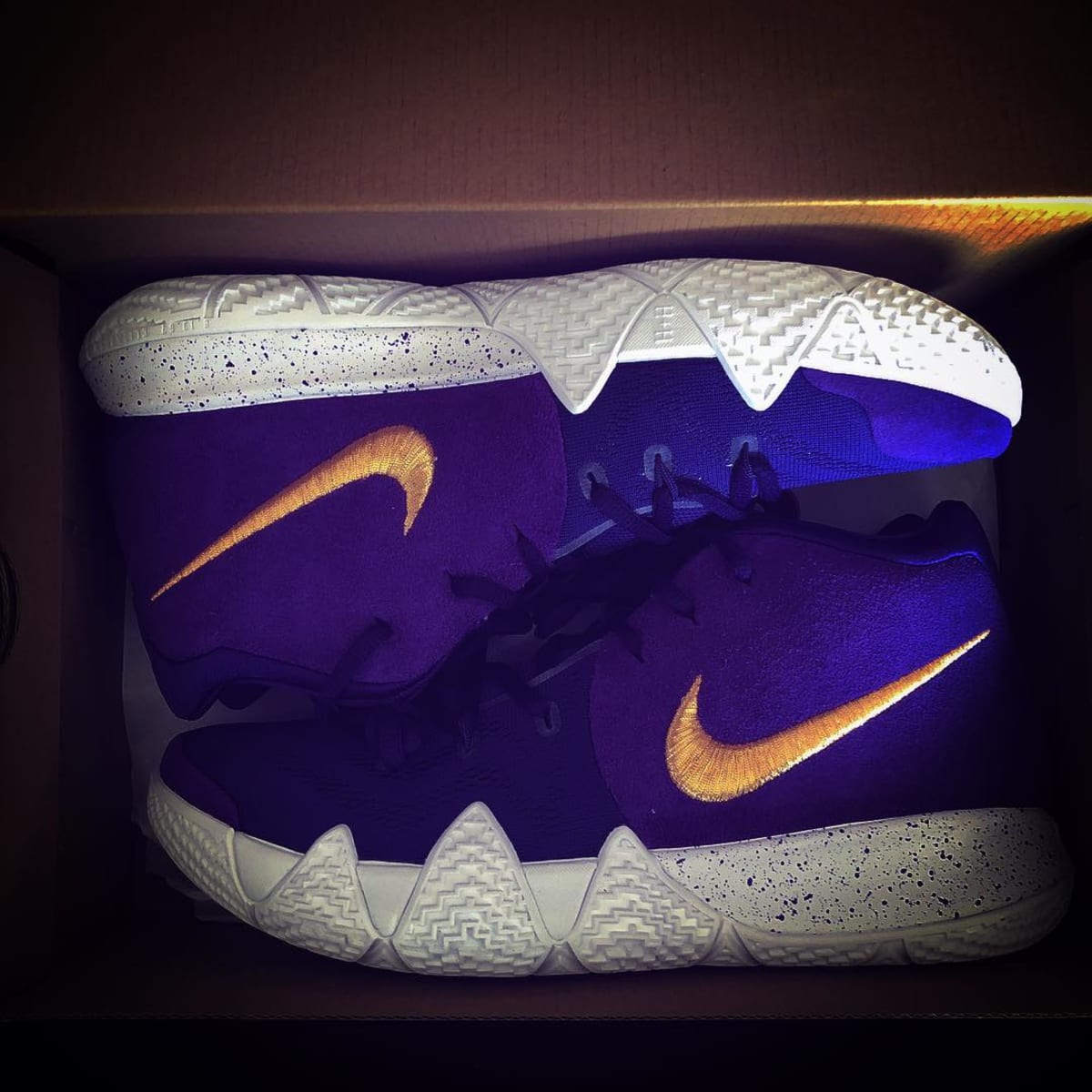 kyrie 4 purple and yellow