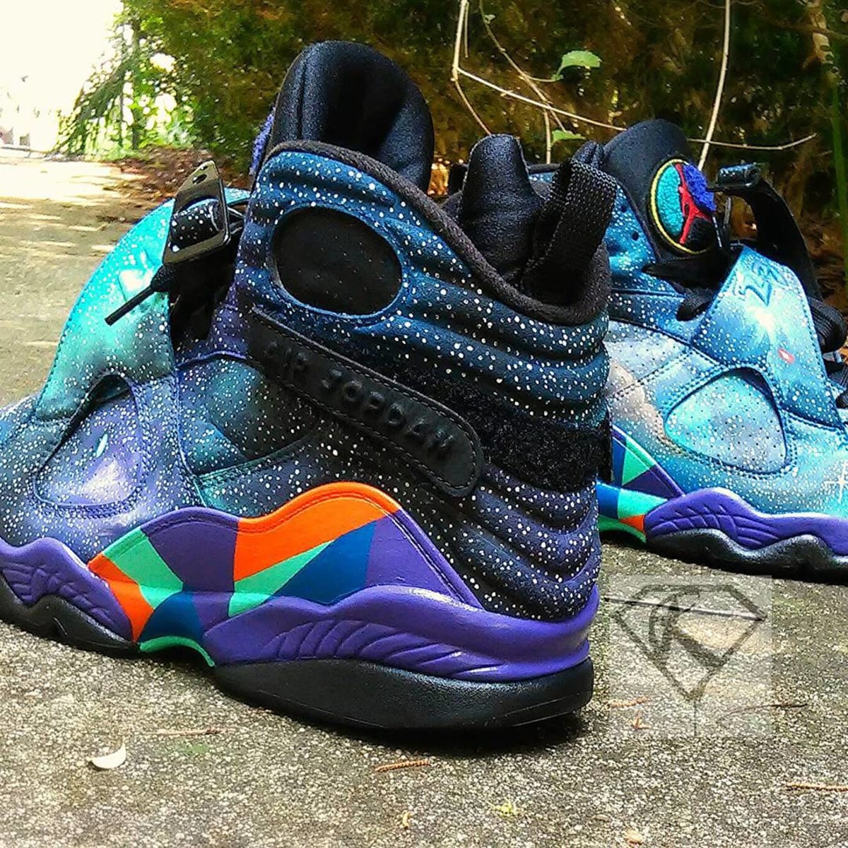 Air Jordan 8 Space Jam Custom by Raw Artwork - Space Jam Air Jordan