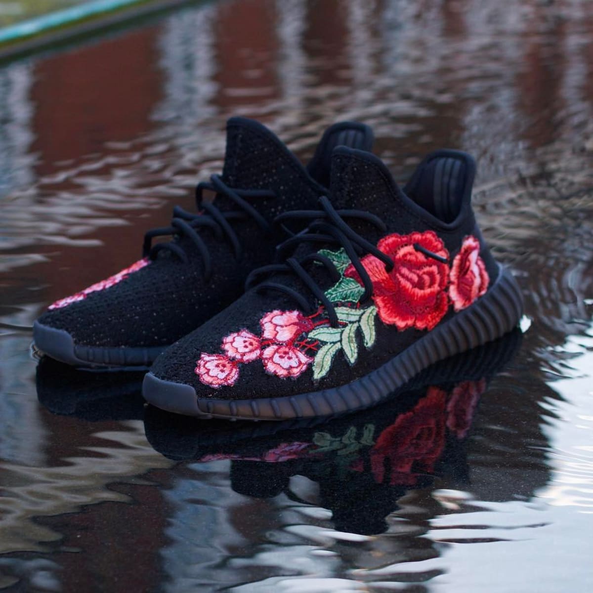 Adidas Yeezy 350 Boost V2 Customs: Flowerbomb by Fre Customs - The Best Adidas Yeezy 350 Boost 