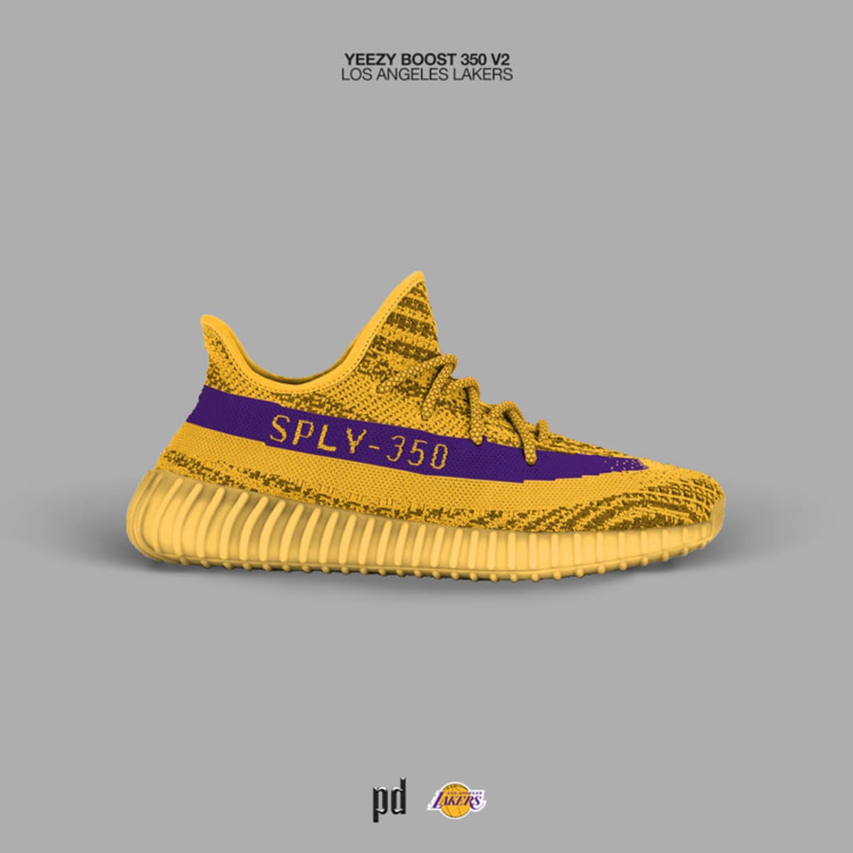 Adidas Yeezy 350 Boost V2 NBA Los Angeles Lakers - Adidas Yeezy 350 ...