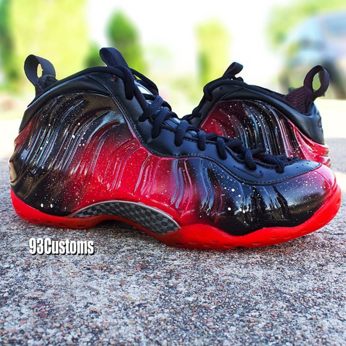 Custom Foamposite Red Galaxy by 93 Customs - Custom Foamposites | Sole Collector