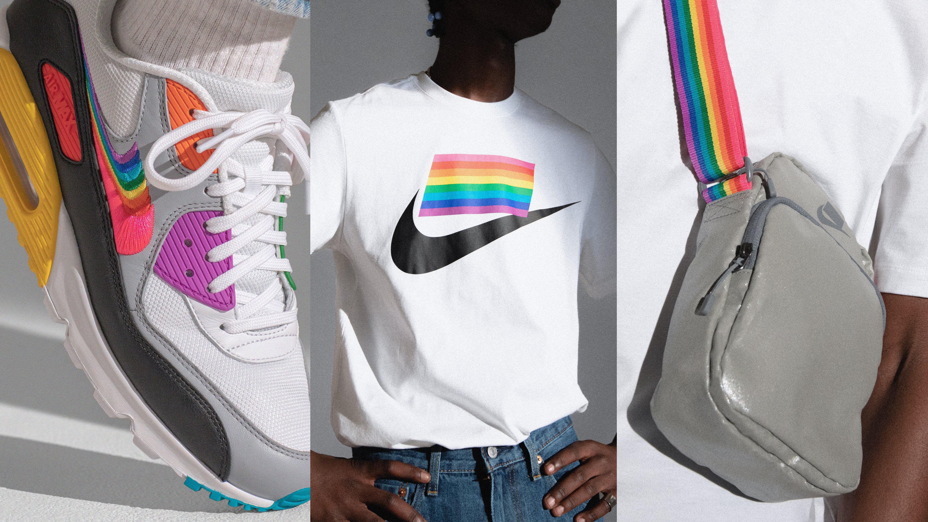 nike with rainbow bottom