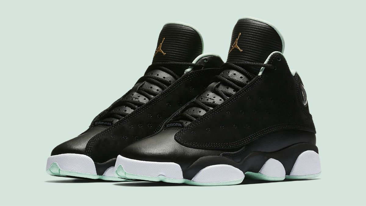 mint green jordans 13