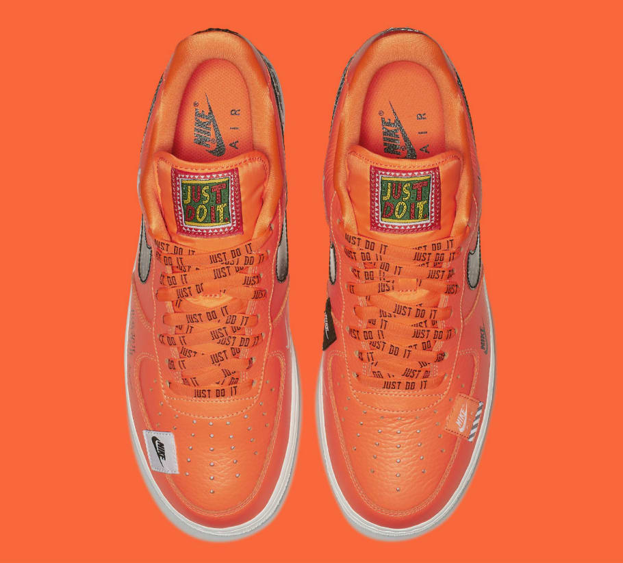 air force one low just do it orange