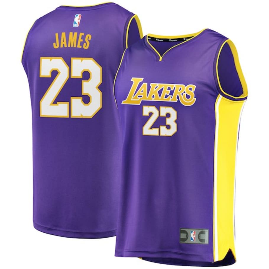 purple and gold lakers jersey