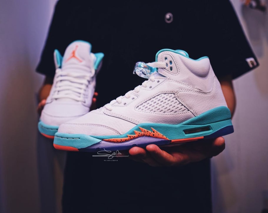 jordan 5 light aqua