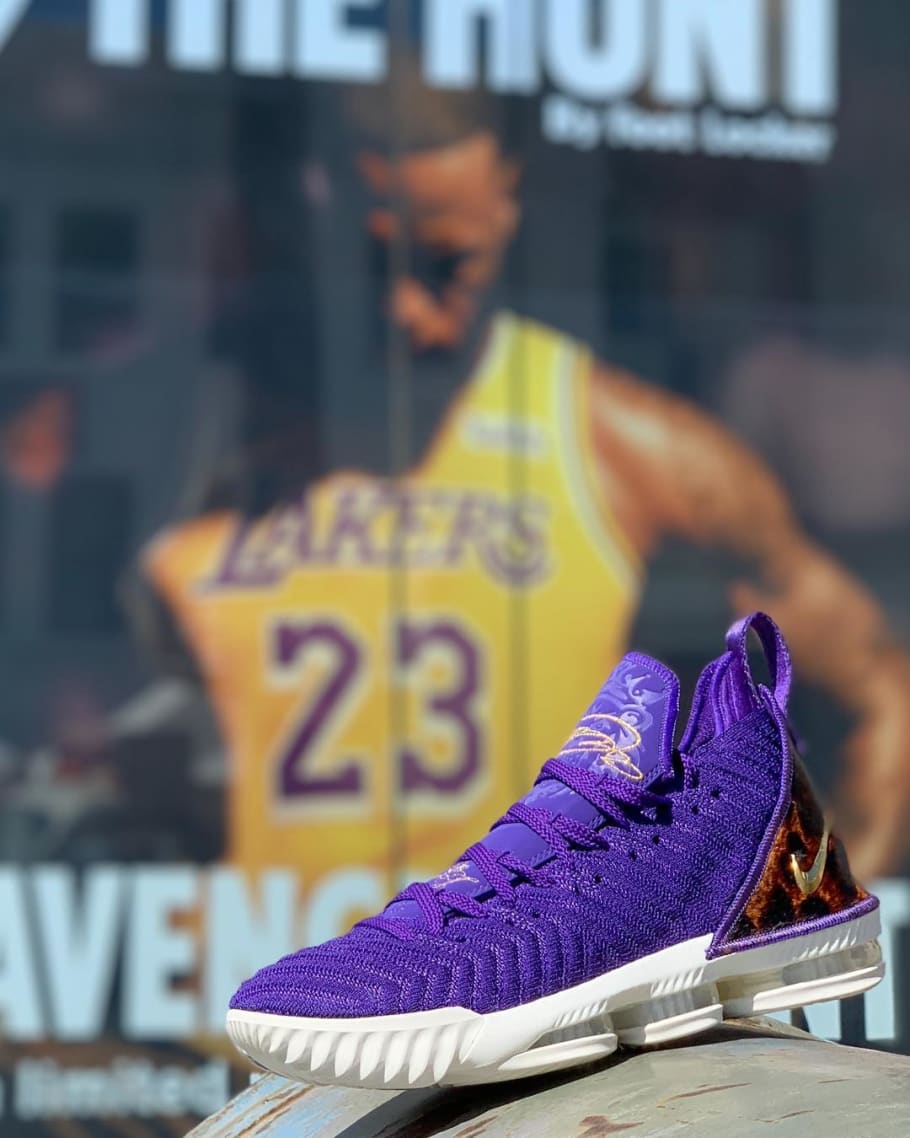 lebron 16 purple yellow