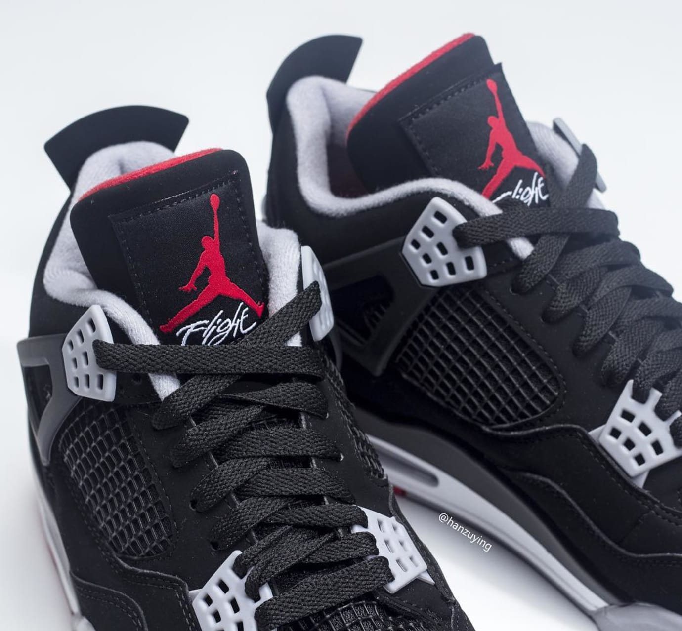 Air Jordan 4 Retro 'Black/Cement Grey/Summit White/Fire Red' 308497-060 ...