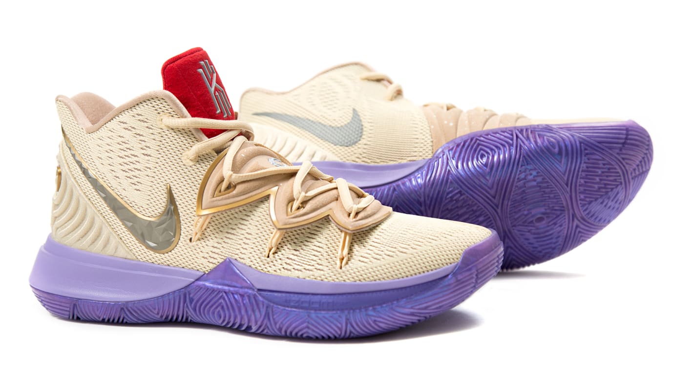 kyrie 5 purple and gold cheap online