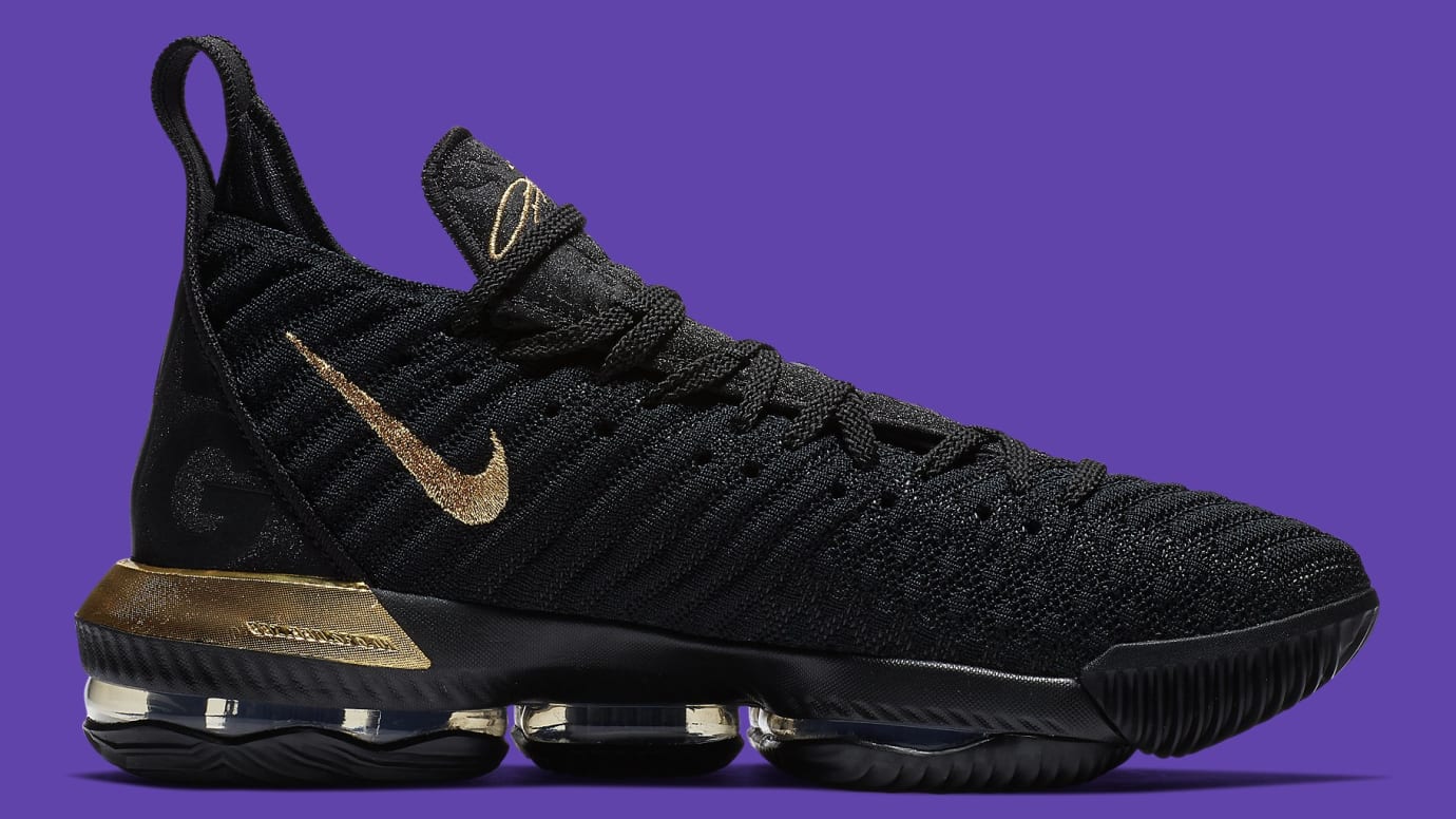 lebron xvi black metallic gold