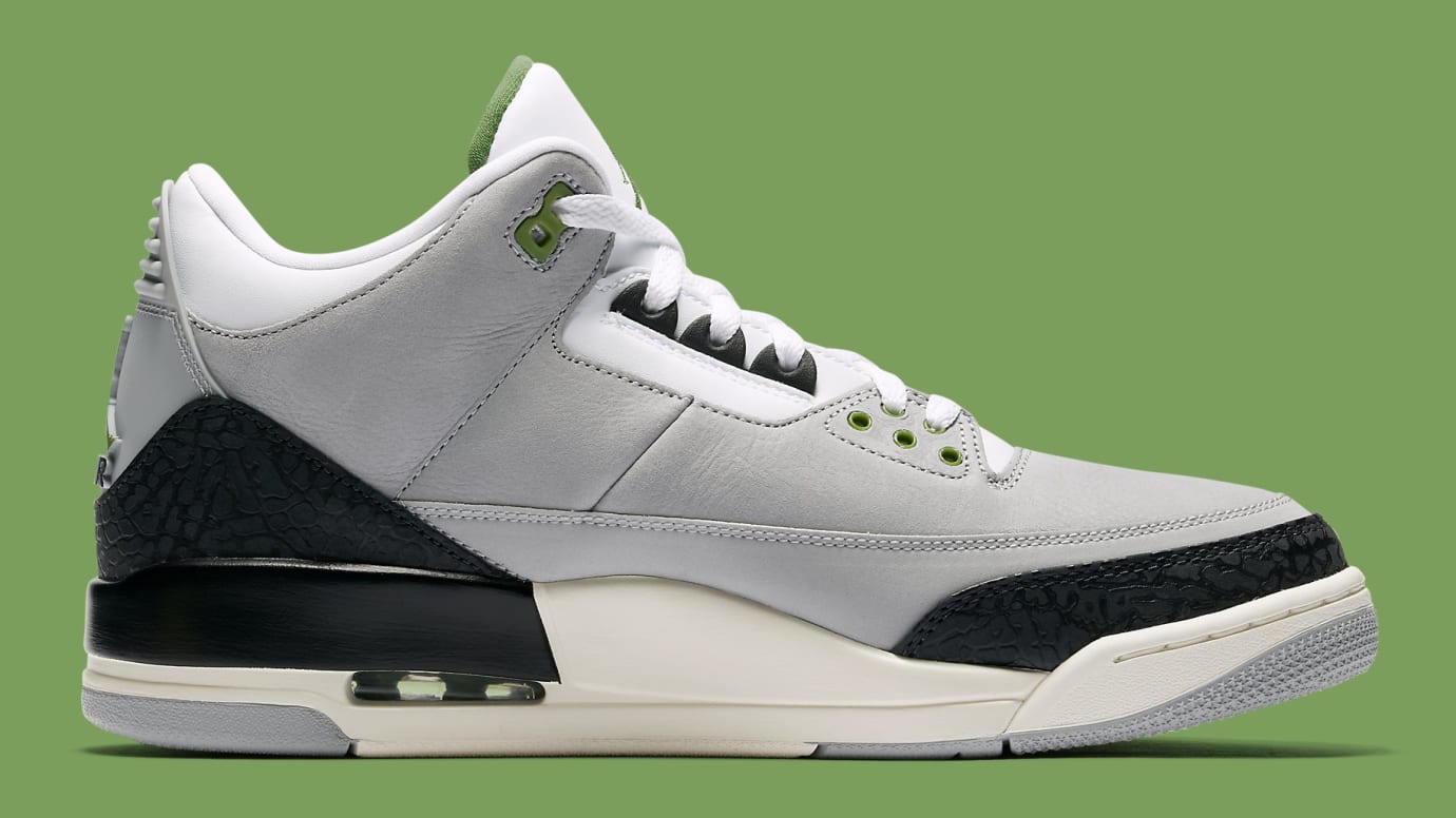 jordan 3 green and white