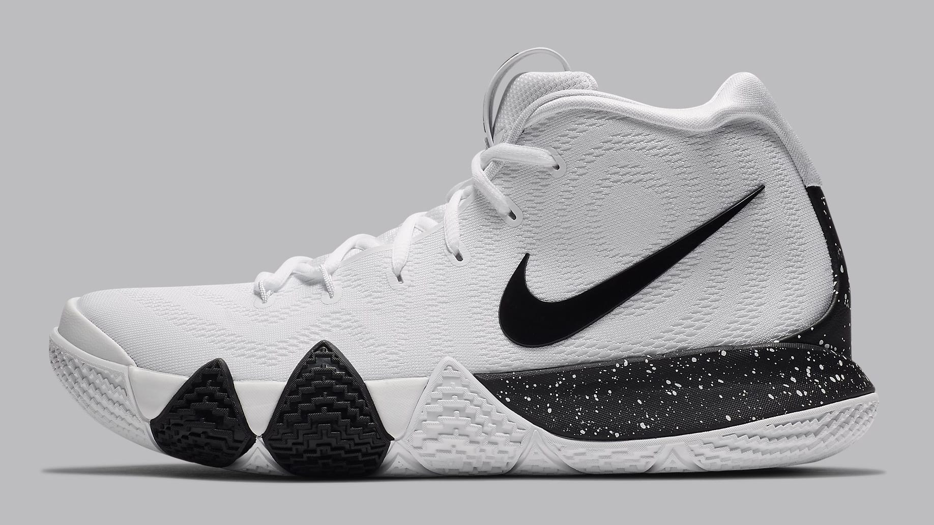 kyrie 4s white and black