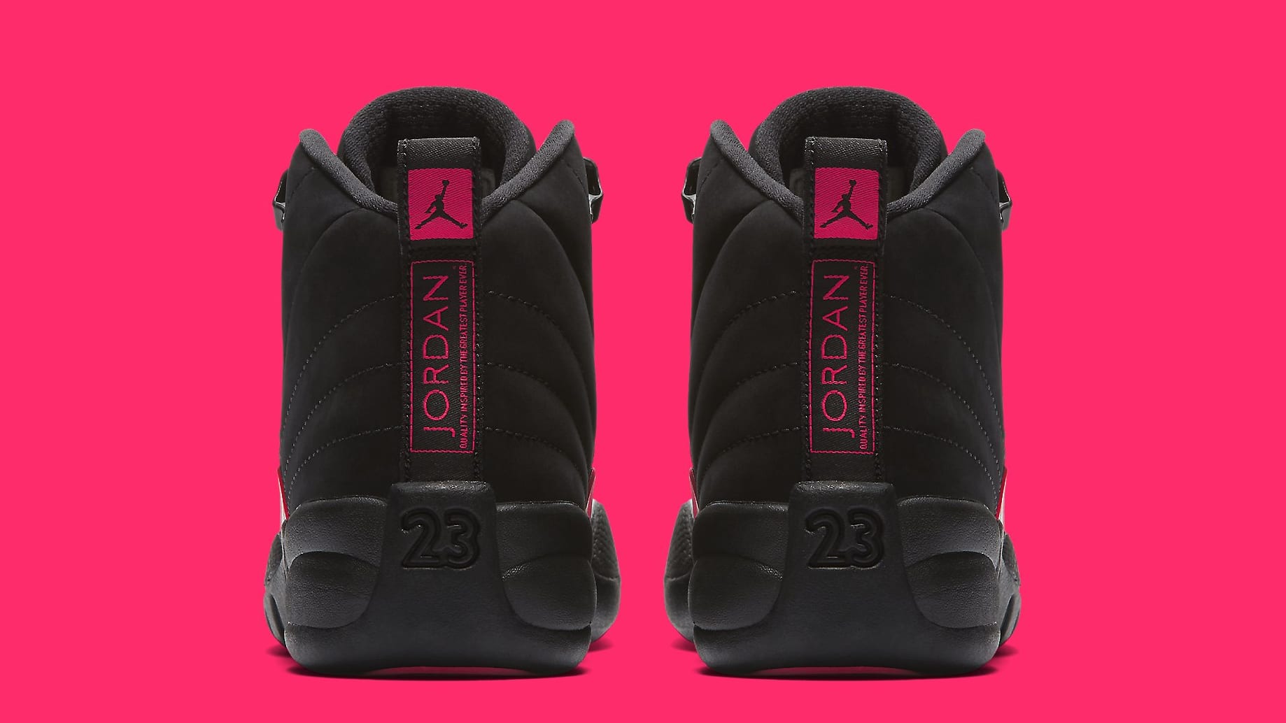 black dark grey rush pink 12s