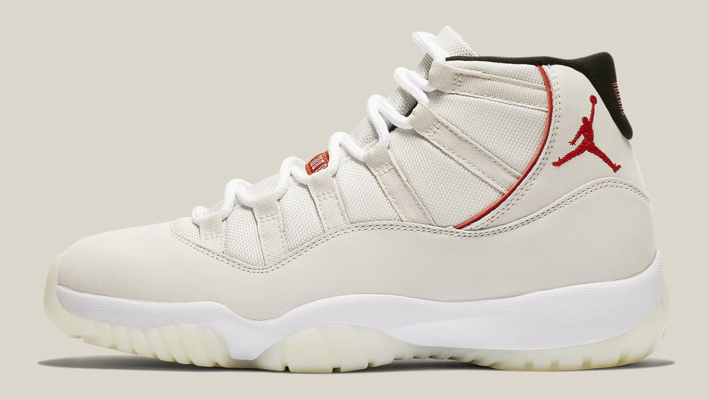 Tan and red jordan 11 discount