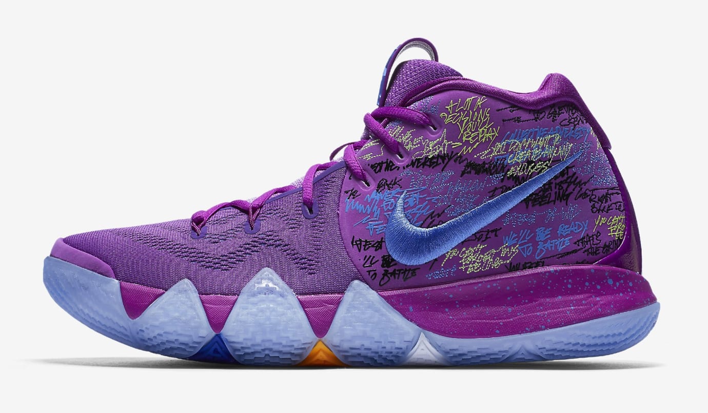 kyrie 4 purple and green