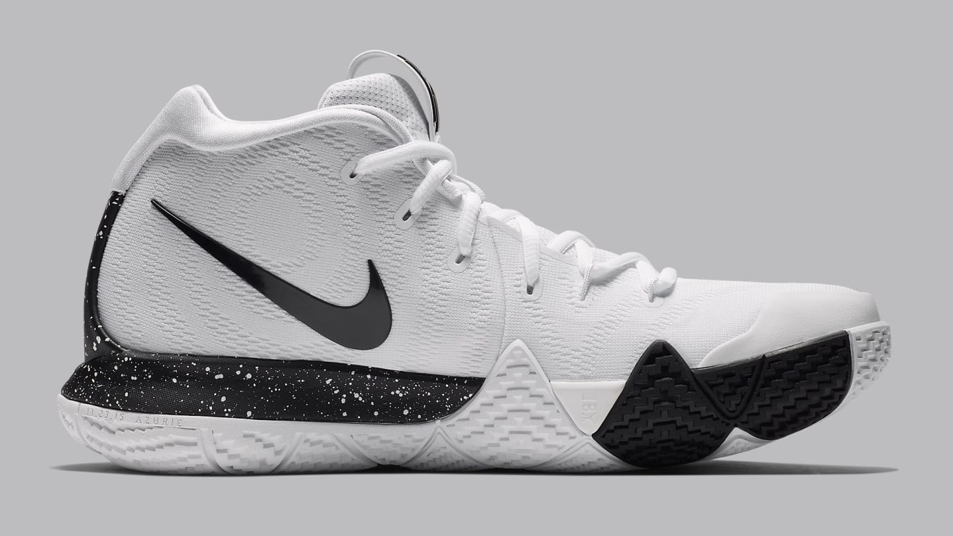 kyrie 4 white black