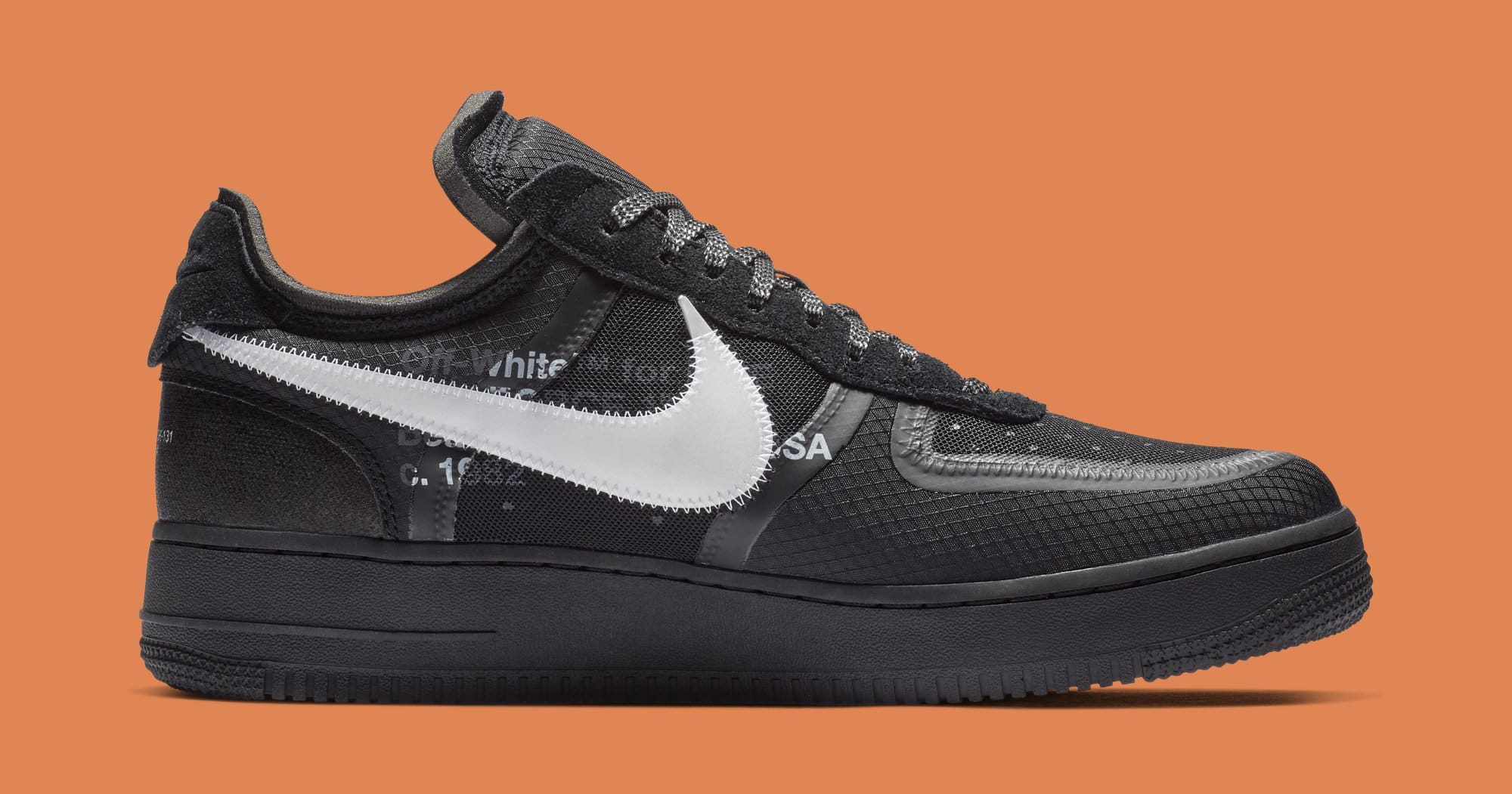 air force 1 with black writing