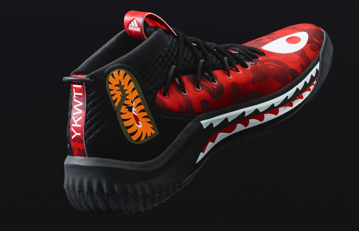 bape x adidas dame 4 red camo