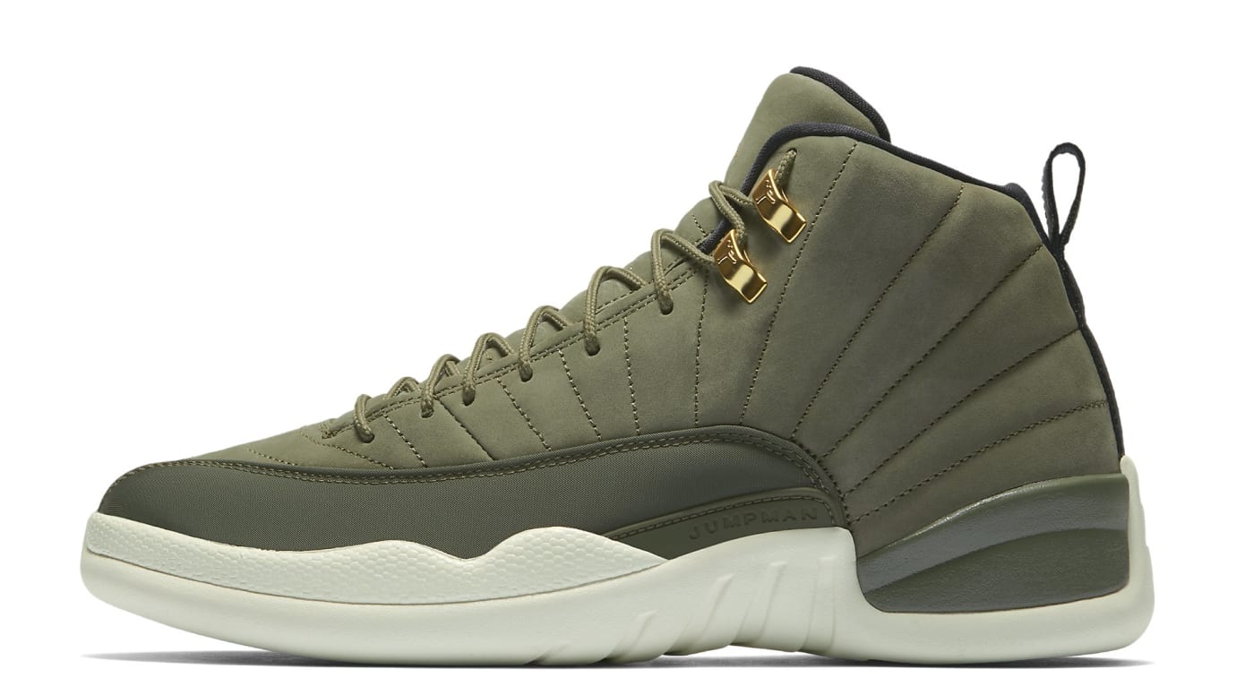 green suede jordan 12