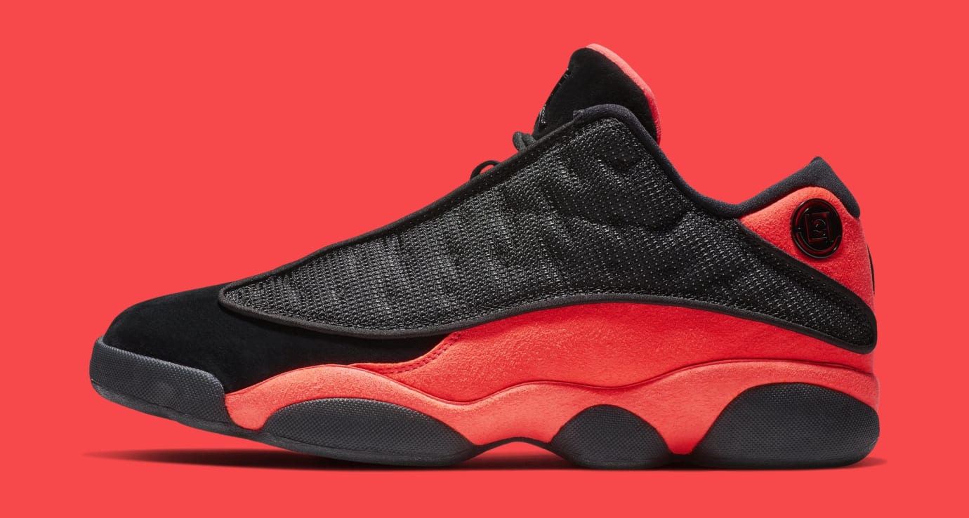 clot x air jordan 13 low black infrared