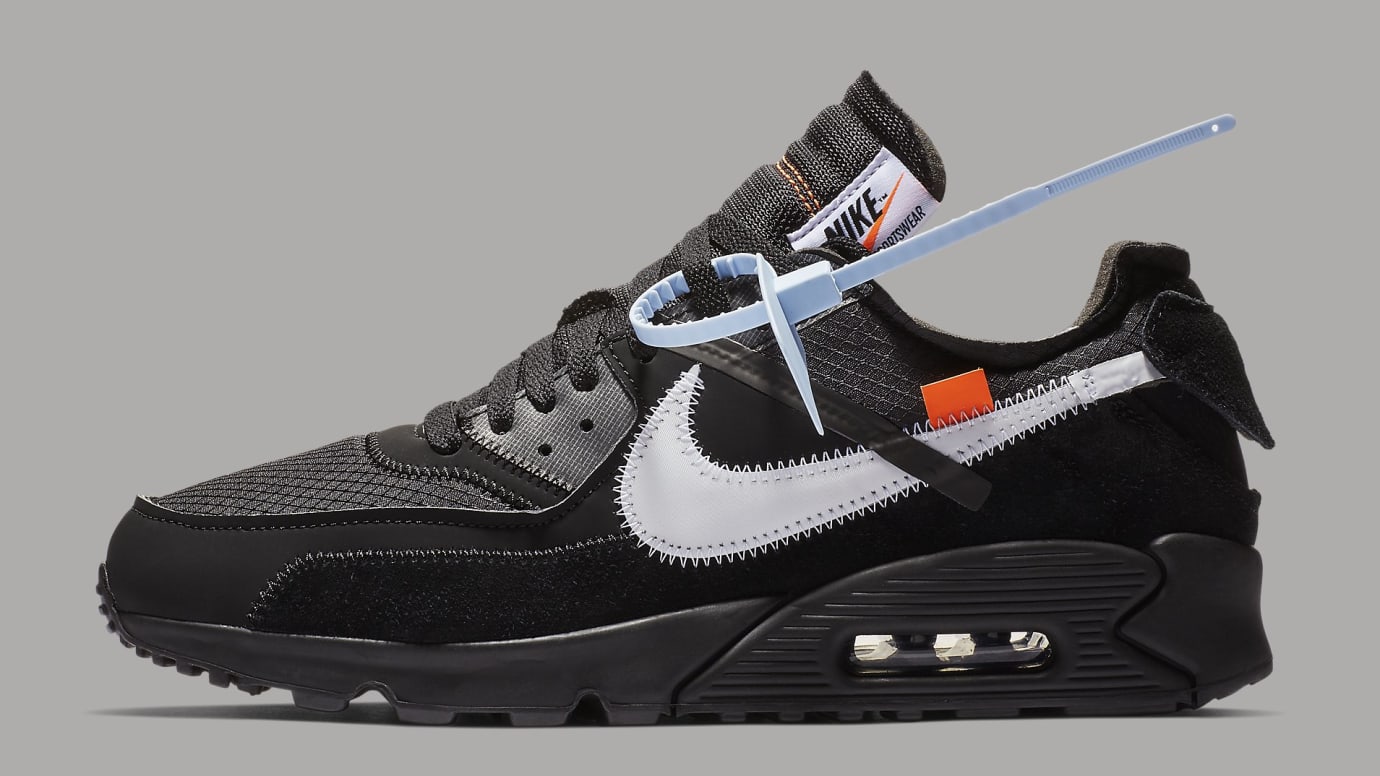 off white air max 90 black on feet