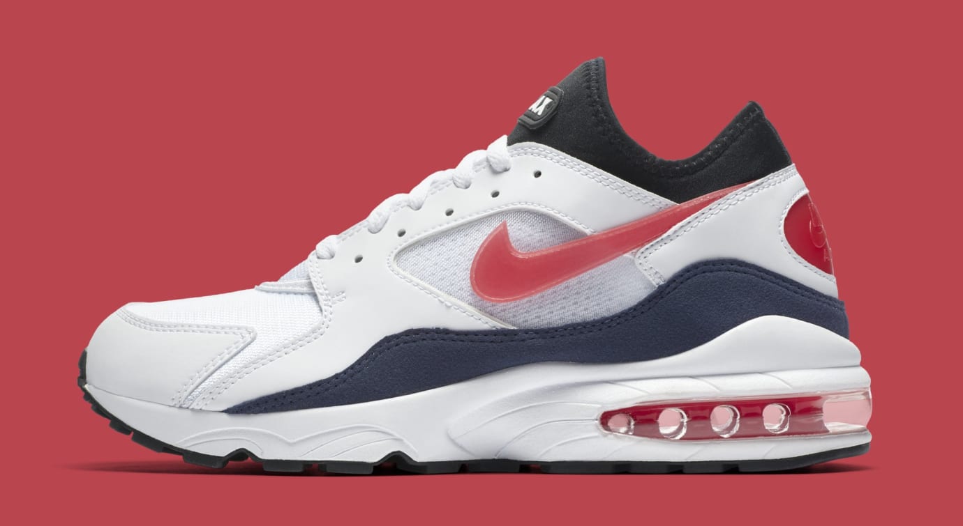 Nike Air Max 93 'Flame Red' White/Habanero Red-Neutral Indigo-Black Release Date | Collector