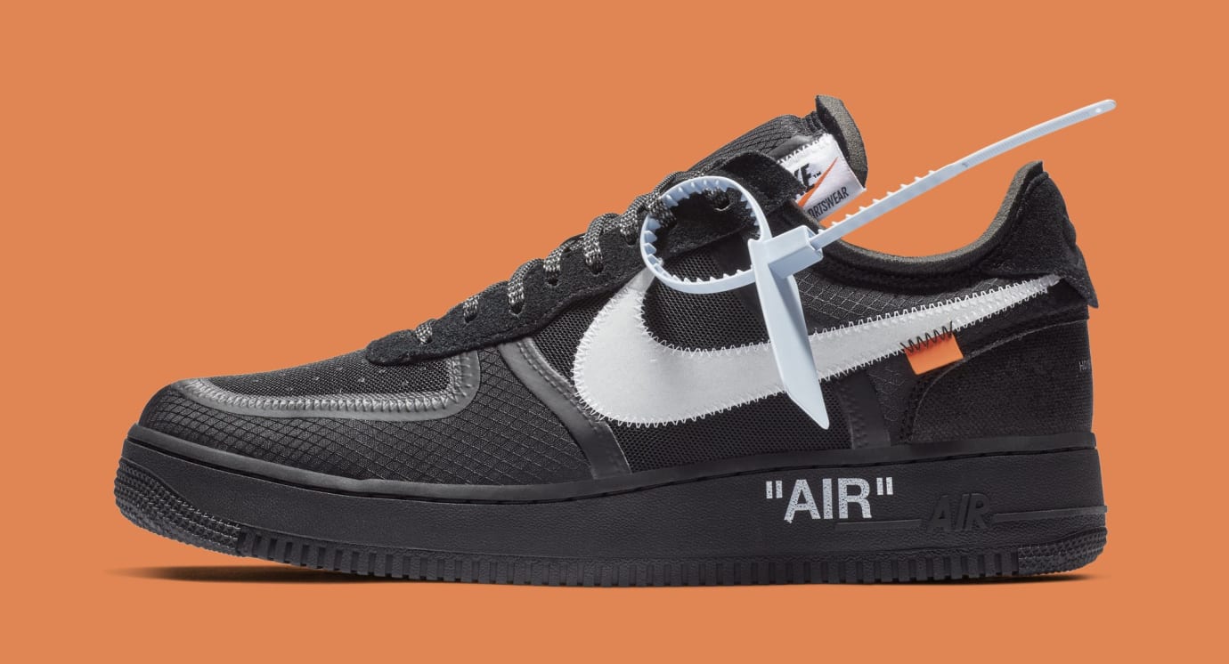 nike air force one off white black