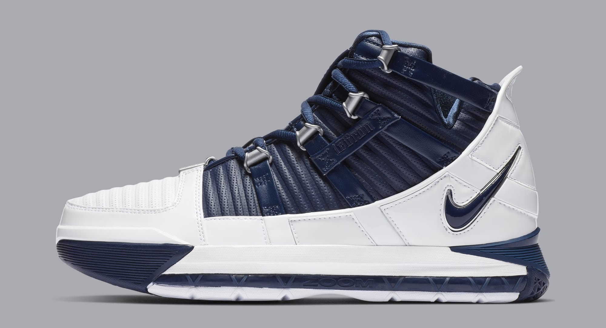 blue and white lebrons