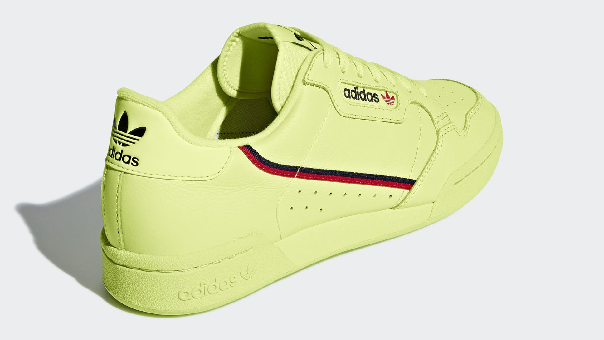 adidas originals continental 80's trainers in semi frozen yellow