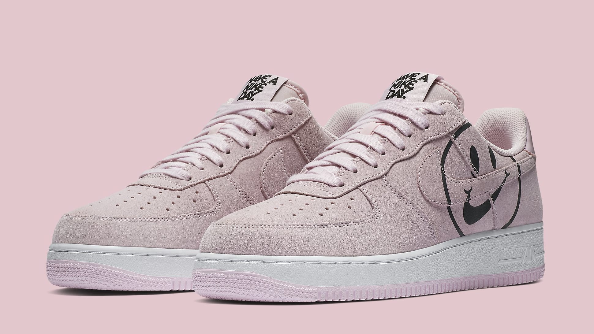 pink smiley face air force 1