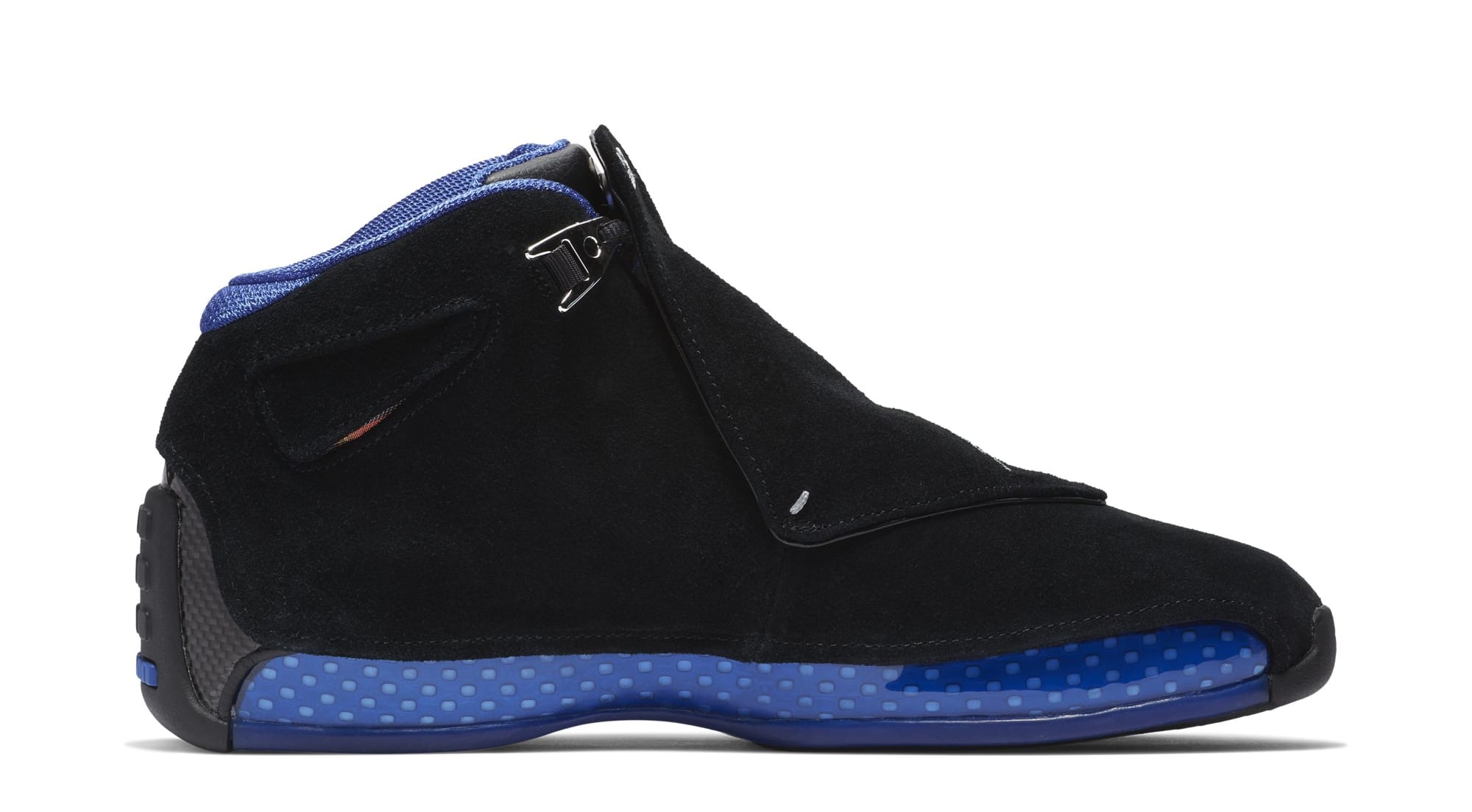 Air Jordan 18 'Black/Metallic Silver-Sport Royal' AA2494-007 Release ... Image via Nike Air Jordan 18 'Black/Metallic Silver/Sport Royal' AA2494-007 (