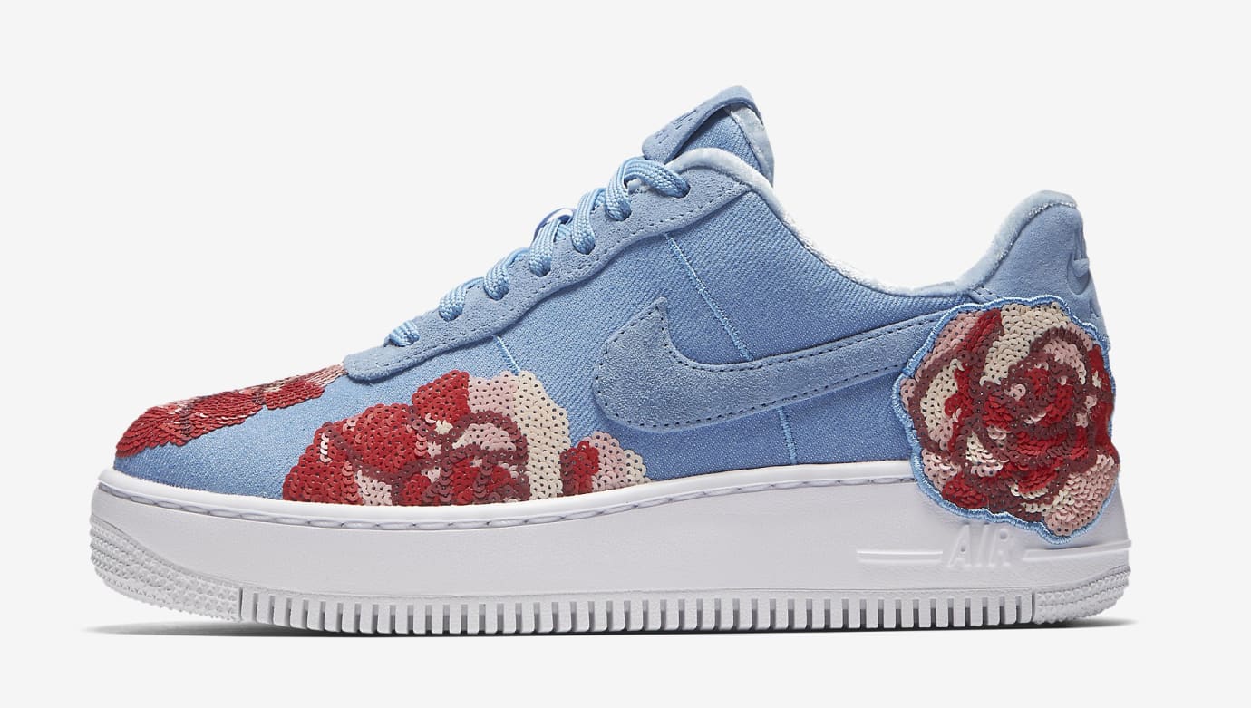 nike air force 1 low with rose floral embroidered