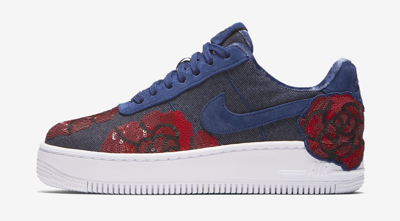 nike air force 1 low with rose floral embroidered