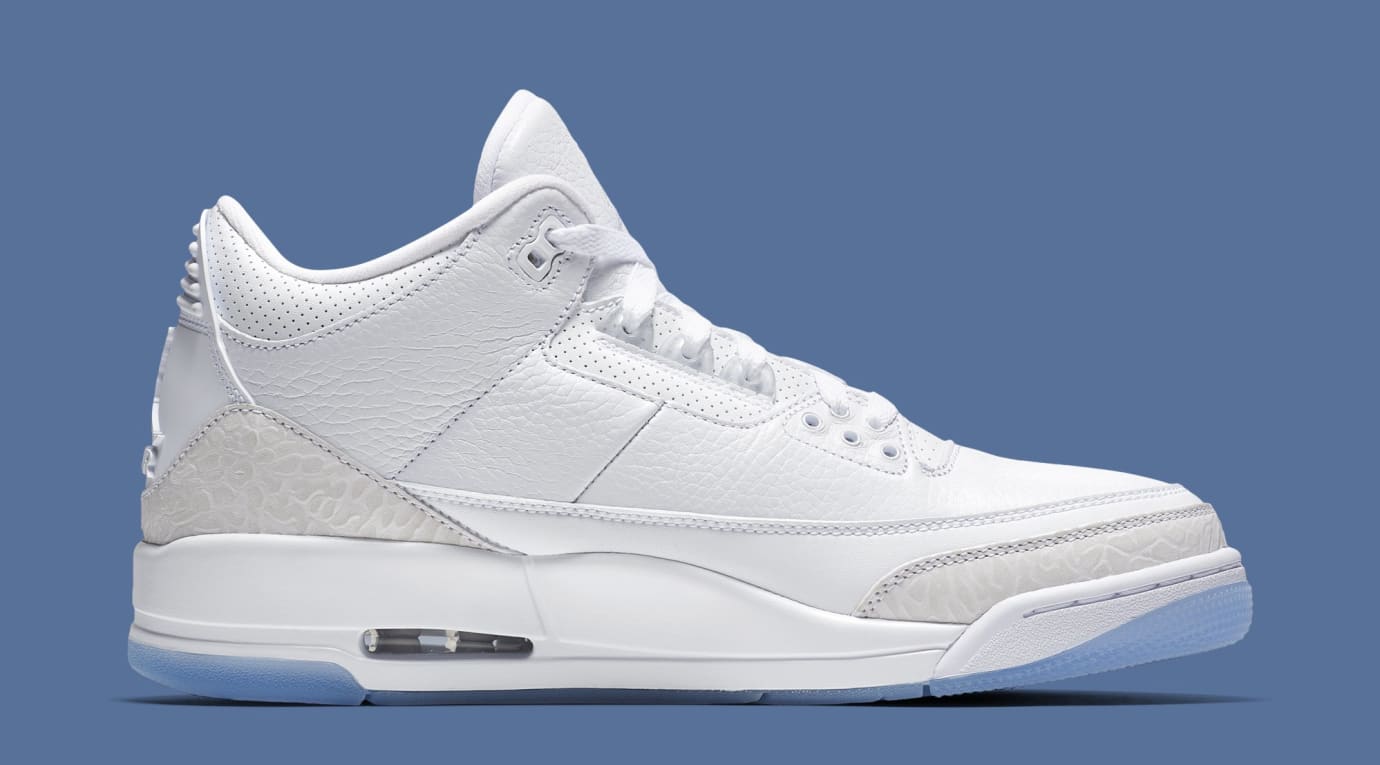 all white jordan 3's