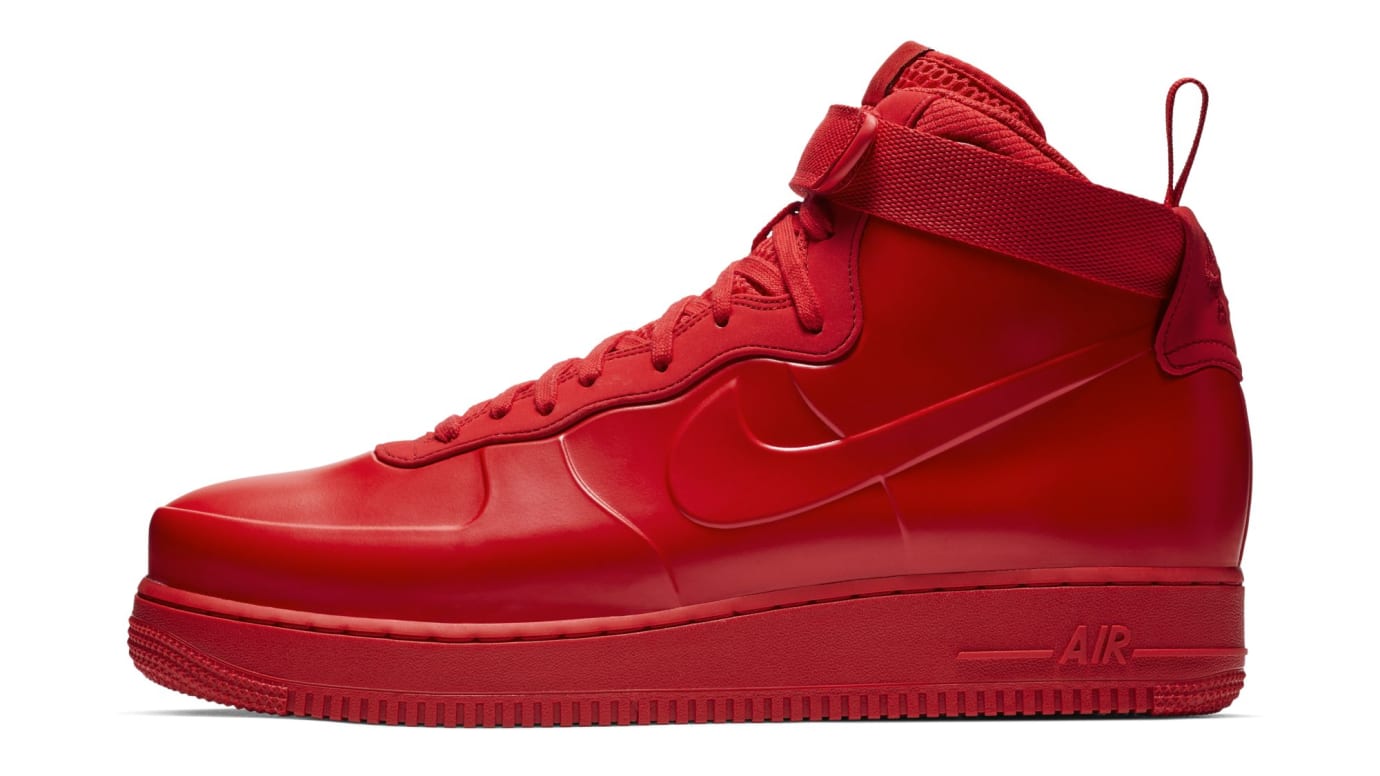 red high top nike air force ones